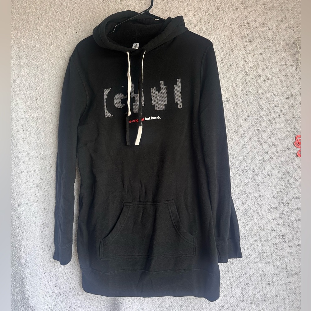 Women Volkswagen VW GTI long hoodie black independent large